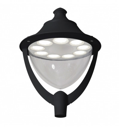 Lanterne - Luminaire pour mât GUNTHER TOP IP65 GX53 9x10W Noir