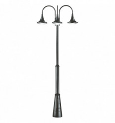 Lampadaire extérieur PANA - 3 LANTERNES -IP65- 3600 LUMENS - 4000 K - COLORIS ANTRHACITE