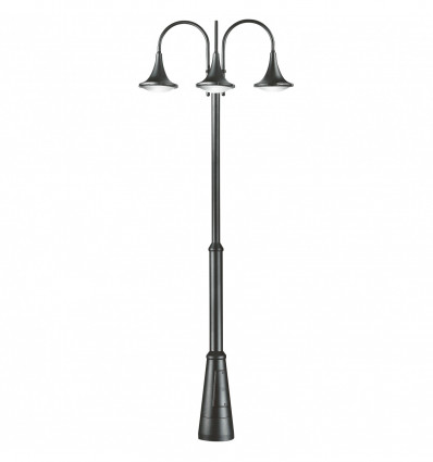 Lampadaire extérieur PANA - 3 LANTERNES -IP65- 3600 LUMENS - 4000 K - COLORIS ANTRHACITE