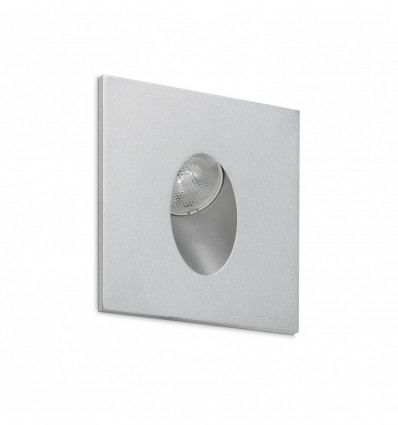 Encastré mural Ligur - carré - Square IP44 LED SMD 3W- 3000 k - Aluminium anodisé-- 160 lumens