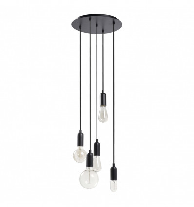 Suspension grappe A TU ESTILO composée de 5 points lumineux - coloris NOIR