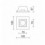 Spot encastré carré led en plâtre LEN - CCT - 6 w 2700 K - 570 lm 4000 k - 650 lumens - coloris Blanc