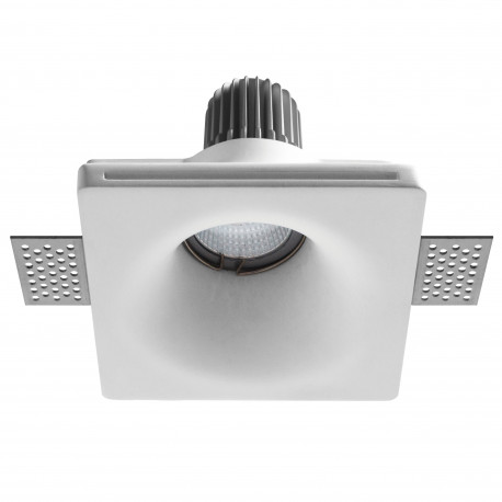 Spot encastré - extra plat - en plâtre LEN - à équiper de GU10 50W - coloris Blanc