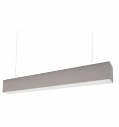 Suspension type ligne continue FENIX LED SMD 23W 3000K - 2755 lumens- longueur 880 mm gris - éclairage direct et indirect 