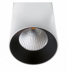 SUSPENSION HIDRA LED COB 18 W 1575 lumens CRI80 3000K -angle 30º- coloris blanc extérieur et NOIR intérieur