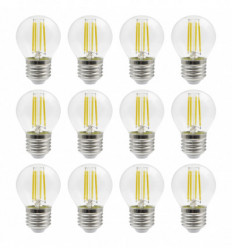 kit de 12 ampoules E27 pour guirlande gloriette PORTOFINO Bulb 12x4W 470lm CRI80 3000K blanc 