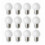 kit de 12 ampoules E27 pour guirlande gloriette PORTOFINO Bulb 12x3W 3000K Opale