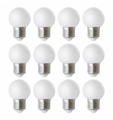 Lampe kit 12 PORTOFINO IP20 E27 LED Bulb 12x3W 3000K Opal