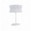 Lampe à poser E27 40W avec son abat jour circulaire finition enrubanné Blanc