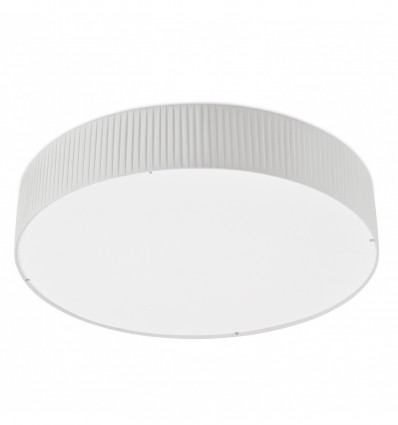 Plafonnier led VORADA avec son abat jour en forme de ruban enveloppant de coloris BLANC- diamètre 900 mm-29 W- 4000 LUMENS