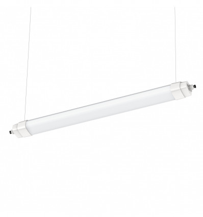 Suspension CROUS -étanche -IP66 LED SMD 37W 4000K- 5850 lumens- Blanc-pour locaux humides et extérieurs sous abris