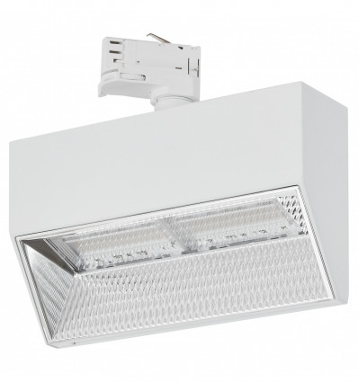 spot sur rail tri-phasé léche-mur, coloris blanc, sélecteur (3000K / 3500K / 4000K), (30W / 40W / 50W