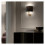 Applique moderne avec son abat jour blanc demi lune en coton- coloris noir finition dorée