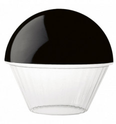 Globe en r&eacute;sine -coloris noir et blanc- 400 mm- IP55- anti-pollution 