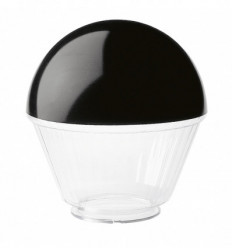 Boule en résine -coloris noir et blanc- diamètre 200 mm- IP43- faible pollution lumineuse GLOBOS Transparent