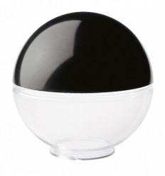 Globe opale GLOBOS coloris Noir et Blanc- Boule en résine -diamètre 30 cm- IP43- faible pollution lumineuse -Transparent