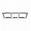 Cadre 3 faces pour spot Encastré Cardan - encastrement de 475*175 mm - recouvrement 450*152 mm- coloris Gris