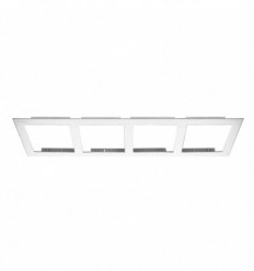 Cadre 4 faces - rectangulaire pour spot Encastré Cardan - encastrement de 600*152 mm - recouvrement 625*175 mm- coloris Blanc
