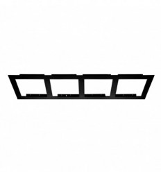 Cadre 4 faces - rectangulaire pour spot Encastré Cardan - encastrement de 600*152 mm - recouvrement 625*175 mm- coloris Noir