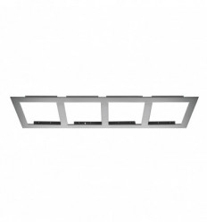 Cadre 4 faces - rectangulaire pour spot Encastré Cardan - encastrement de 600*152 mm - recouvrement 625*175 mm- 