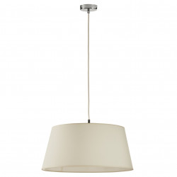 SUSPENSION FIRENZE - ABAT JOUR BEIGE ROND - COTON