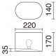 Lampe de table OVAL - abat jour coton blanc - finition nickel satin