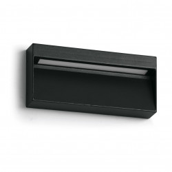 Applique asymétrique ABAR en aluminium -IP54 -LED SMD 7 W- 650 lumens -3000K NOIR - fonction lèche murs.