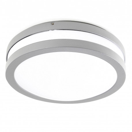 Hublot ROND extérieur - aluminium - E27- modèle KIRA - Coloris Gris et blanc- diamètre 260 mm