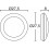 Hublot LED 9 w -Diamètre 27.5 cm - PIRO - CCT -IP66 - NOIR