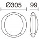 Hublot extérieur- MIT - BLANC- IP54 - IK06- à équiper d'ampoule E27