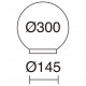  Lampe extérieur GLOU Large IP44 E27 30W Noir