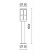 Borne extérieure LUG Aluminium IP 54 - éclairage sur le côté- coloris blanc- hauteur 650 mm
