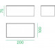 Applique led ICE20- rectangle-Coloris Blanc et Bandeau BLANC- POLYCARBONATE - 8 W -1050 LUMENS - 3000 K - IP65