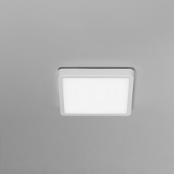 Hublot Plafonnier carré 18 w - ip65- ik08- Coloris BLANC- 3000 k- Dimensions 280x280mm, hauteur 42mm
