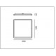 Hublot Plafonnier carré 24 w - ip65- ik08- Coloris GRIS 3000 k- Dimensions 330x330mm, hauteur 42mm
