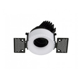 Spot encastré tilt VIP1T Round Convex 1-10V,Push LED COB 10.6 W CRI90 18º NOIR - 3000 K