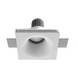 Spot encastré carré led en plâtre LEN - CCT - 6 w 2700 K - 570 lm 4000 k - 650 lumens - coloris Blanc