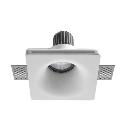 Spot encastré carré led en plâtre LEN - CCT - 6 w 2700 K - 570 lm 4000 k - 650 lumens - coloris Blanc
