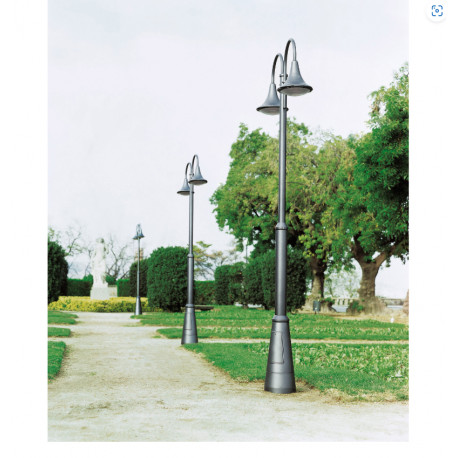 Lampadaire extérieur PANA - 2 LANTERNES -IP65- 3600 LUMENS - 4000 K - COLORIS ANTRHACITE