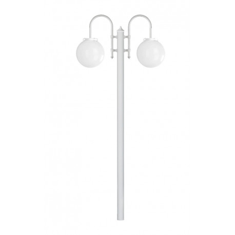 Lampadaire extérieur BOOM-2 BRAS EN FORME DE BOULES- BLANC