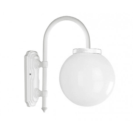 Applique extérieur BOOM- EN FORME DE BOULE- IP43 E27 42W BLANC