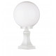 Borne classique CAST IP43 E27 base coloris Noir- Boule ronde coloris blanc diamètre 300 mm