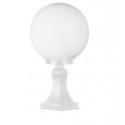 Borne classique CAST IP43 E27 coloris BLANC- Boule ronde diamètre 300 mm