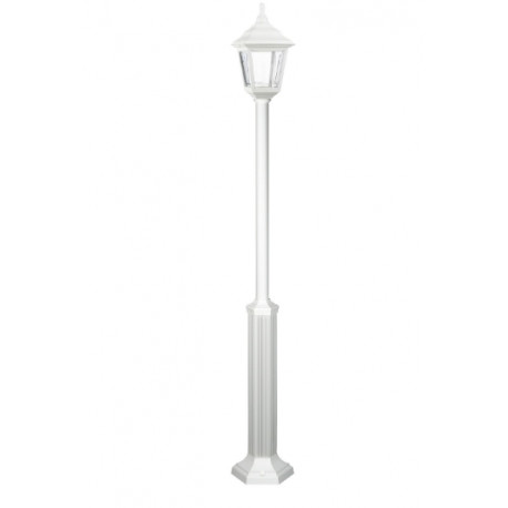 Lampadaire 1 tête -CLIC-CLAC 4 -IP44 - E27 - style rustique - VERRE TRANSPARENT hauteur totale 1 910 mm Blanc