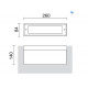 Encastré mur MARGIN IP66 LED COB 6W 3000K en aluminium 