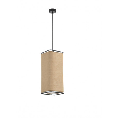 Suspension Akiro Small coloris lin marron crée par désigner - style japonais - E27- hauteur 47 cm