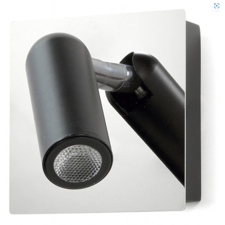 Applique DORES - 3 w- 200 lm - noir et chromée - IP20- 3000K .