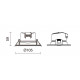 Spot encastré de plafond KRAO- enjoliveur NOIR LED SMD - 6.5 W -CCT -2700 à 4000 K-IP65 - Angle 100 °- diamètre 85 mm intérieur