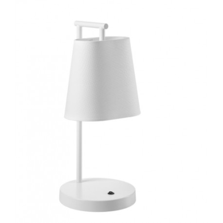 Lampe à poser ou lampe de salon support et abat finition Blanc IP20 - HAUTEUR 44 CM