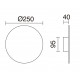 Applique Circular LED SMD 13W - 1155 lm -3000K noir- diamètre 250 mm- de forme ronde.